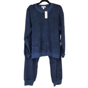 Sub Urban Riot Willow Cambridge Sweatsuit Set In Navy Sz L